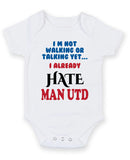 I Am Not Walking Or Talking Yet 04 Personalised Baby Boy Girl Unisex Short Sleeve Bodysuit