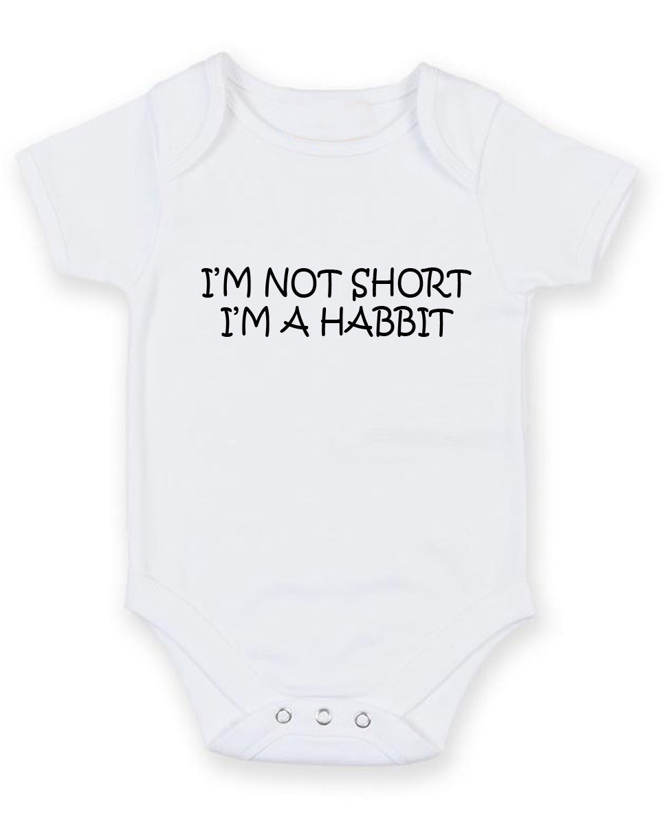 I Am Not Short Personalised Baby Boy Girl Unisex Short Sleeve Bodysuit