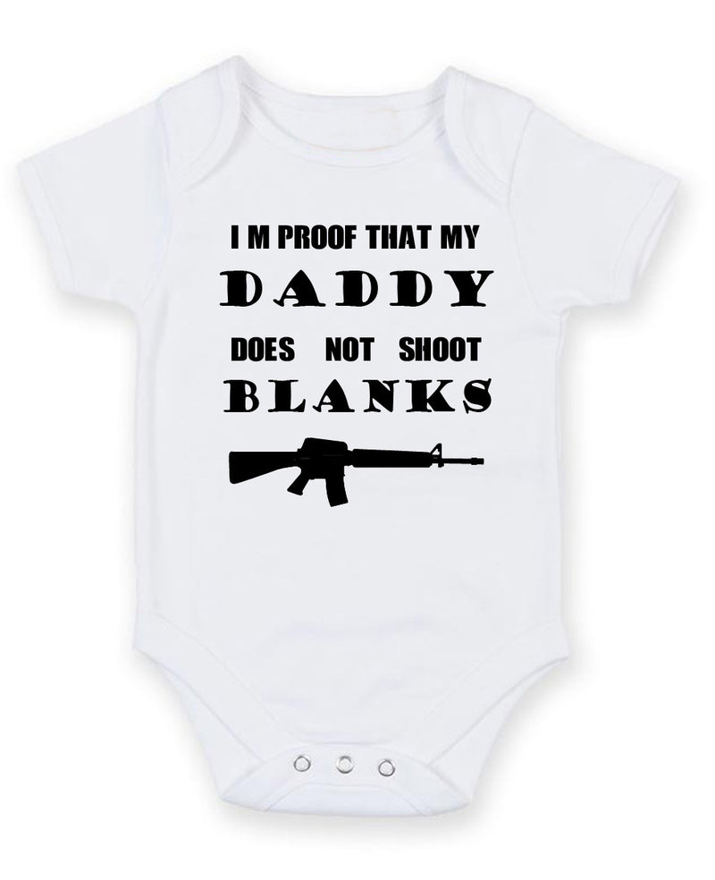 I Am Proof That My Daddy Personalised Baby Boy Girl Unisex Short Sleeve Bodysuit