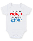 I Found My Prince Personalised Baby Boy Girl Unisex Short Sleeve Bodysuit