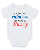 I Found My Princess Personalised Baby Boy Girl Unisex Short Sleeve Bodysuit