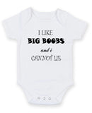 I Like Big Boobs Personalised Baby Boy Girl Unisex Short Sleeve Bodysuit