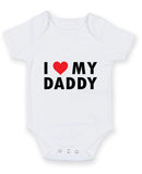 I love my Daddy Printed Baby Grow Bodysuit Boy Girl Unisex Gift