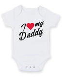 I Love My Daddy 2 Personalised Baby Boy Girl Unisex Short Sleeve Bodysuit