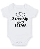 I Love My Big Sister Personalised Baby Boy Girl Unisex Short Sleeve Bodysuit