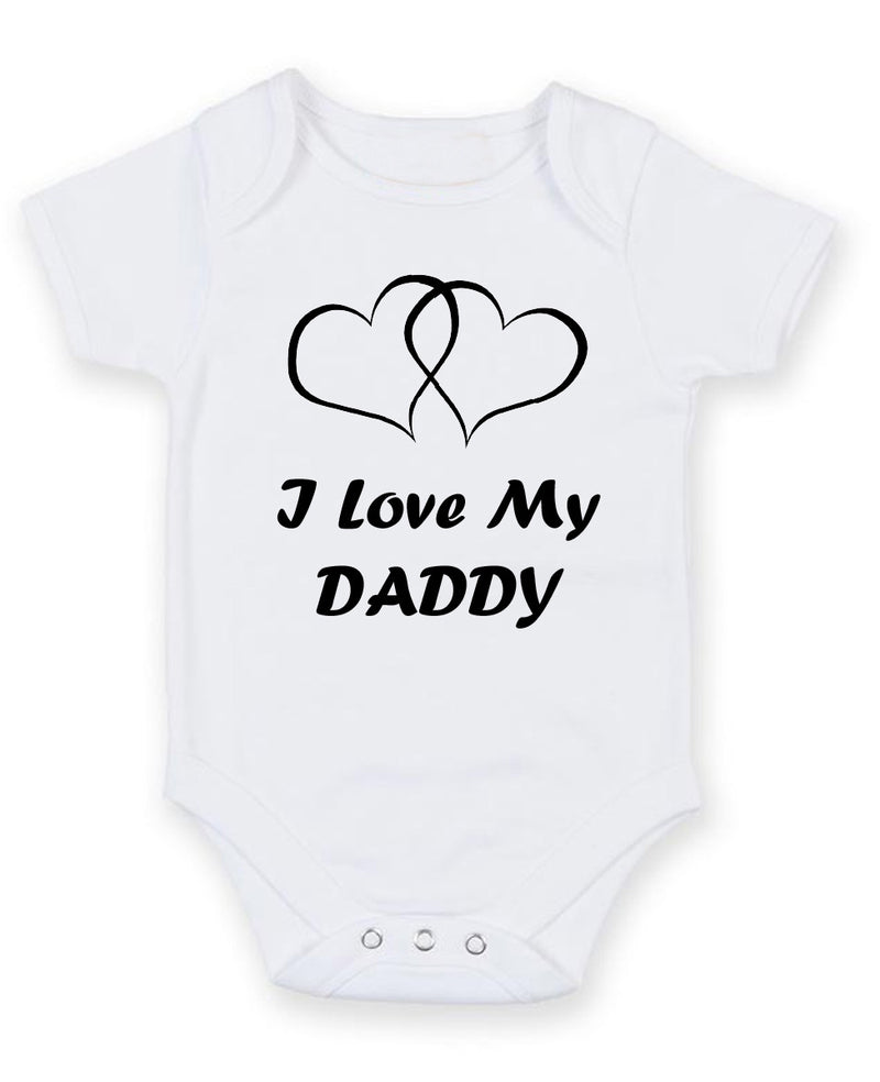 I Love My Daddy Personalised Baby Boy Girl Unisex Short Sleeve Bodysuit