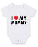 I love my mummy Printed Baby Grow Bodysuit Boy Girl Unisex Gift