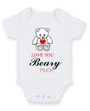 I Love You Beary Much Personalised Baby Boy Girl Unisex Short Sleeve Bodysuit