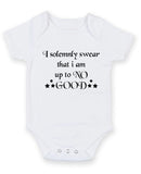 I Solemnly Wear That I Am Upto No Good Personalised Baby Boy Girl Unisex Short Sleeve Bodysuit