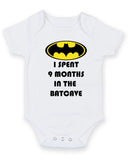I Spent 9 Months In Batcave Personalised Baby Boy Girl Unisex Short Sleeve Bodysuit