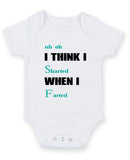 I Think I Sharted Personalised Baby Boy Girl Unisex Short Sleeve Bodysuit
