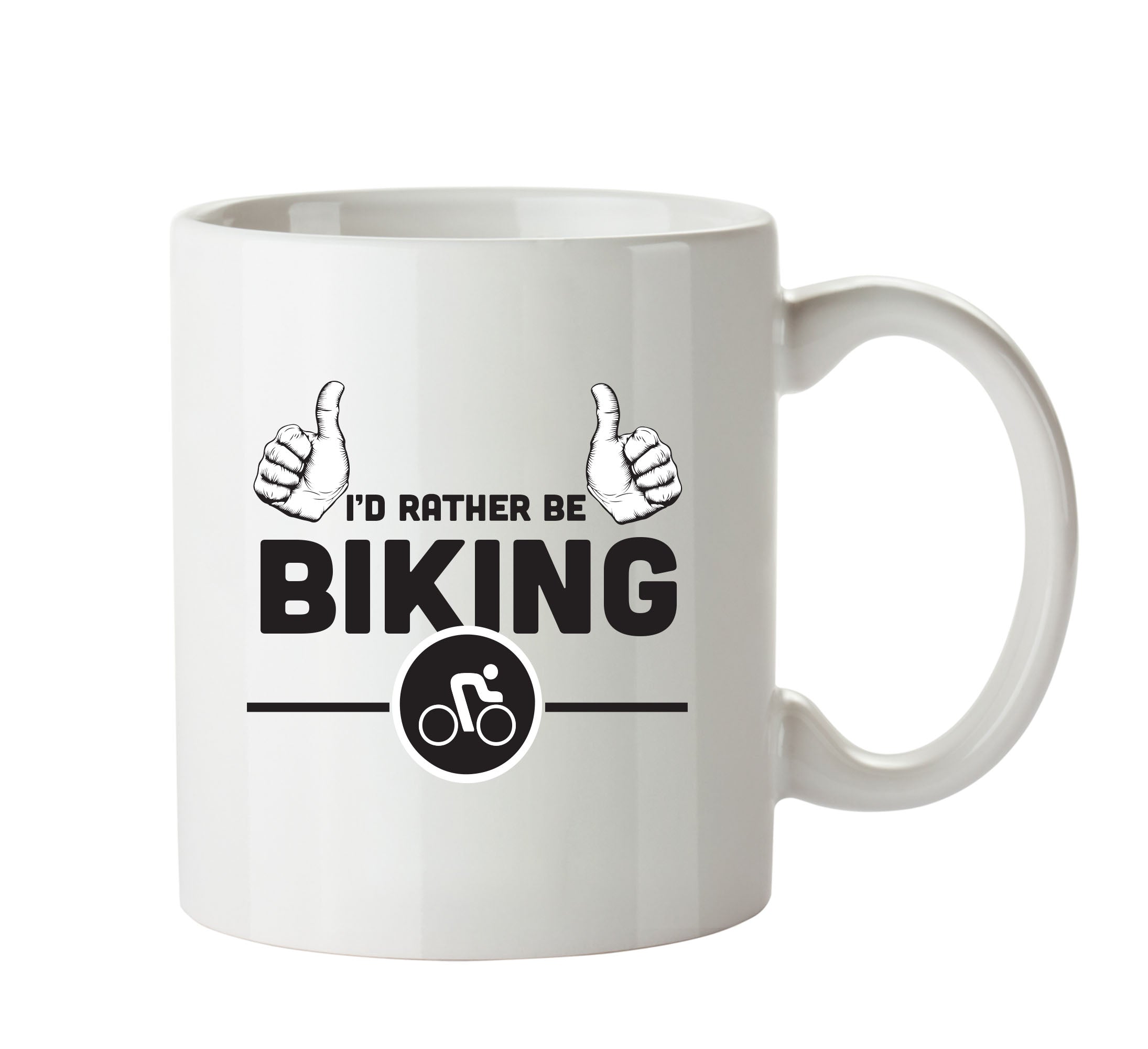 I'd Rather Be BIKING Personalised ADULT OFFICE MUG