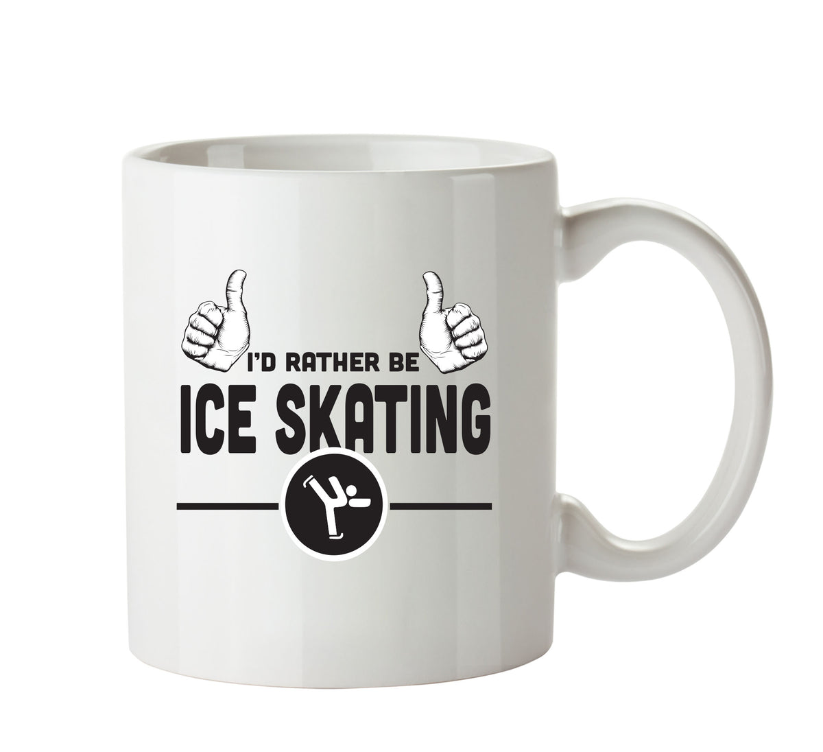 I'd Rather Be ICE SKATING Personalised ADULT OFFICE MUG – printed mug product image 1