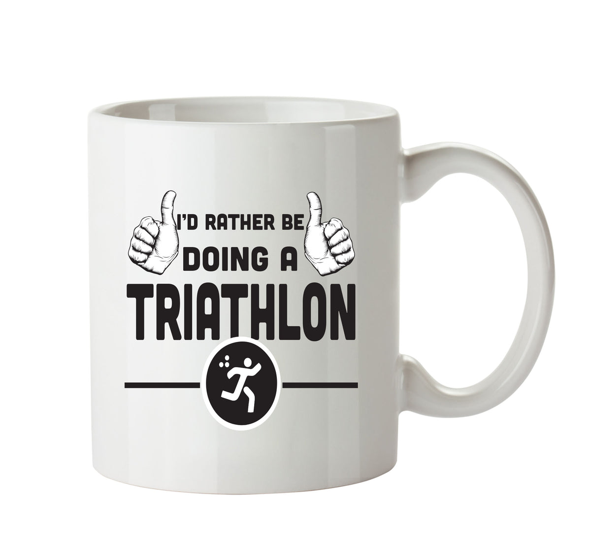 I'd Rather Be Doing A Triathlon Personalised ADULT OFFICE MUG – printed mug product image 1