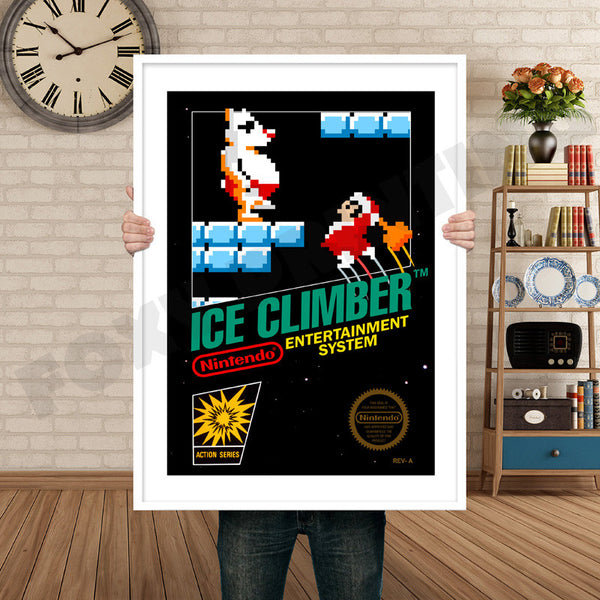Ice Climber Retro Game Inspired Theme Nintendo NES Gaming