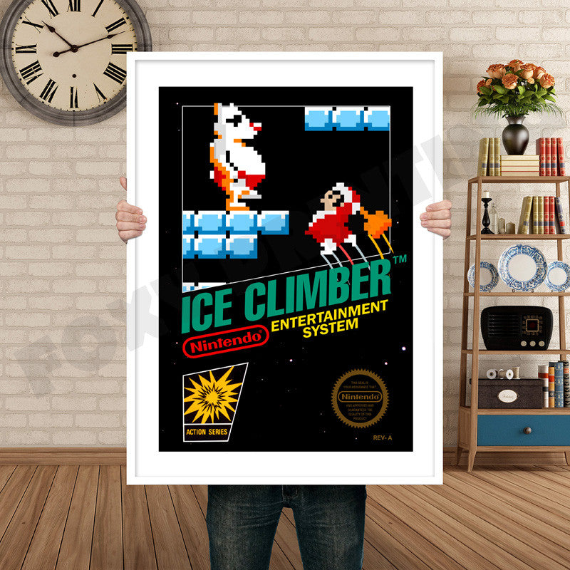 Ice Climber Retro GAME INSPIRED THEME Nintendo NES Gaming A4 A3 A2 Or A1 Poster Art 294