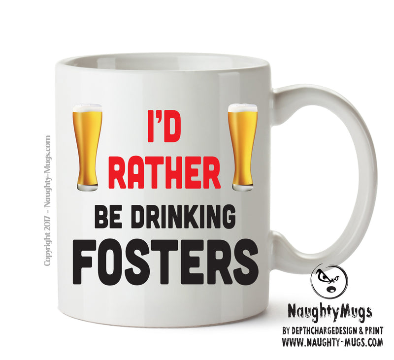Foxy Printing I'd Rather Be Drinking Screwdriver Personalised Adult Beer Mug