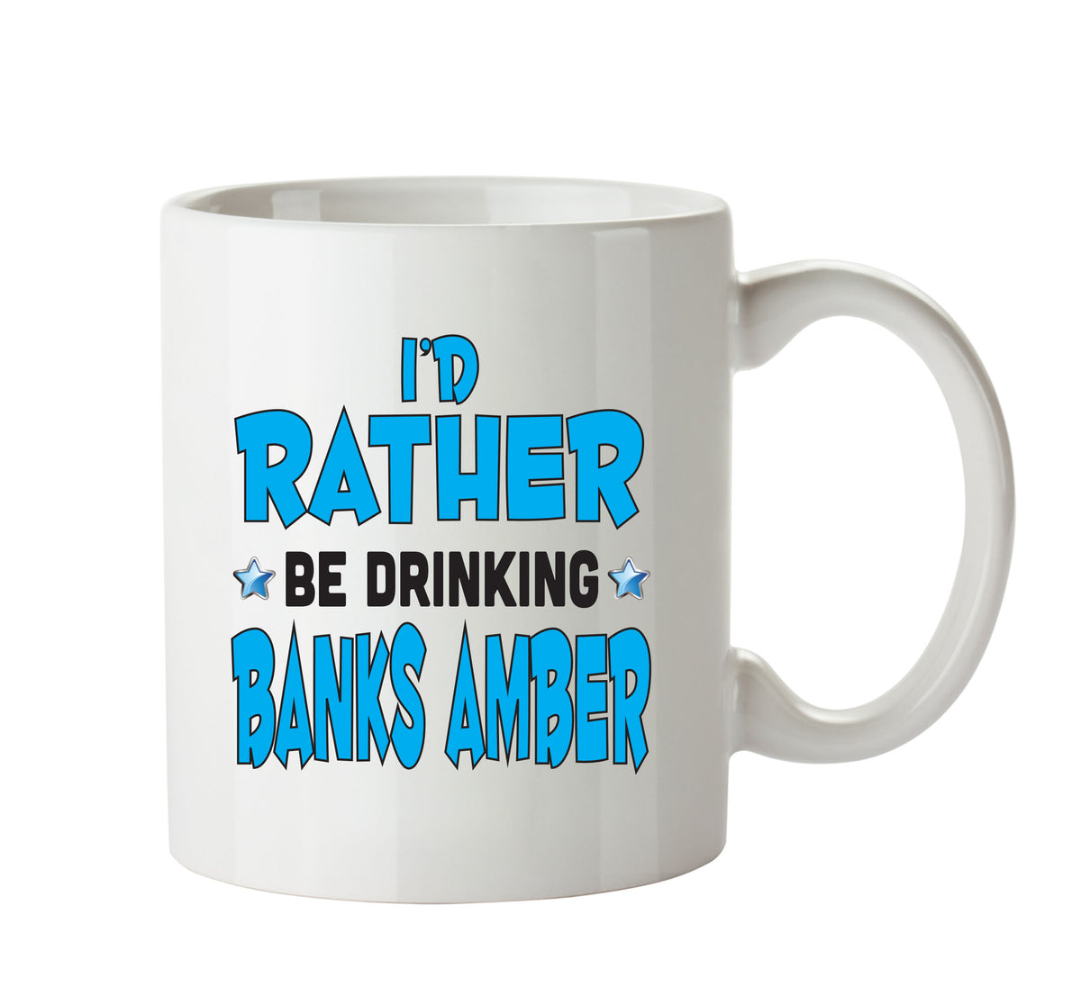 I'd Rather Be DRINKING Banks Amber Personalised ADULT OFFICE MUG – printed mug product image 1