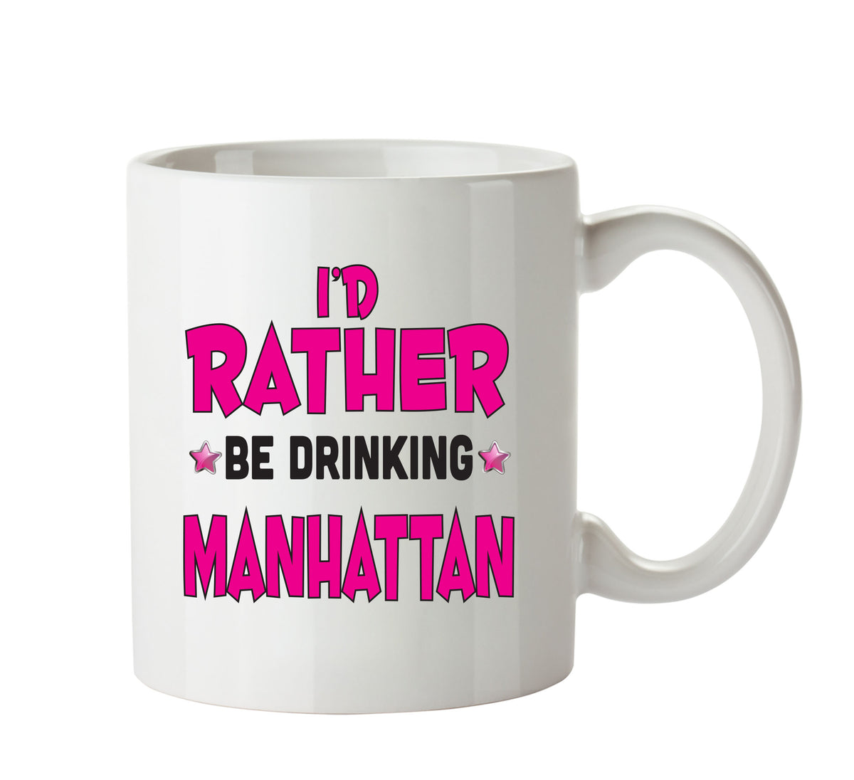 I'd Rather Be DRINKING Manhattan Personalised ADULT OFFICE MUG – printed mug product image 1