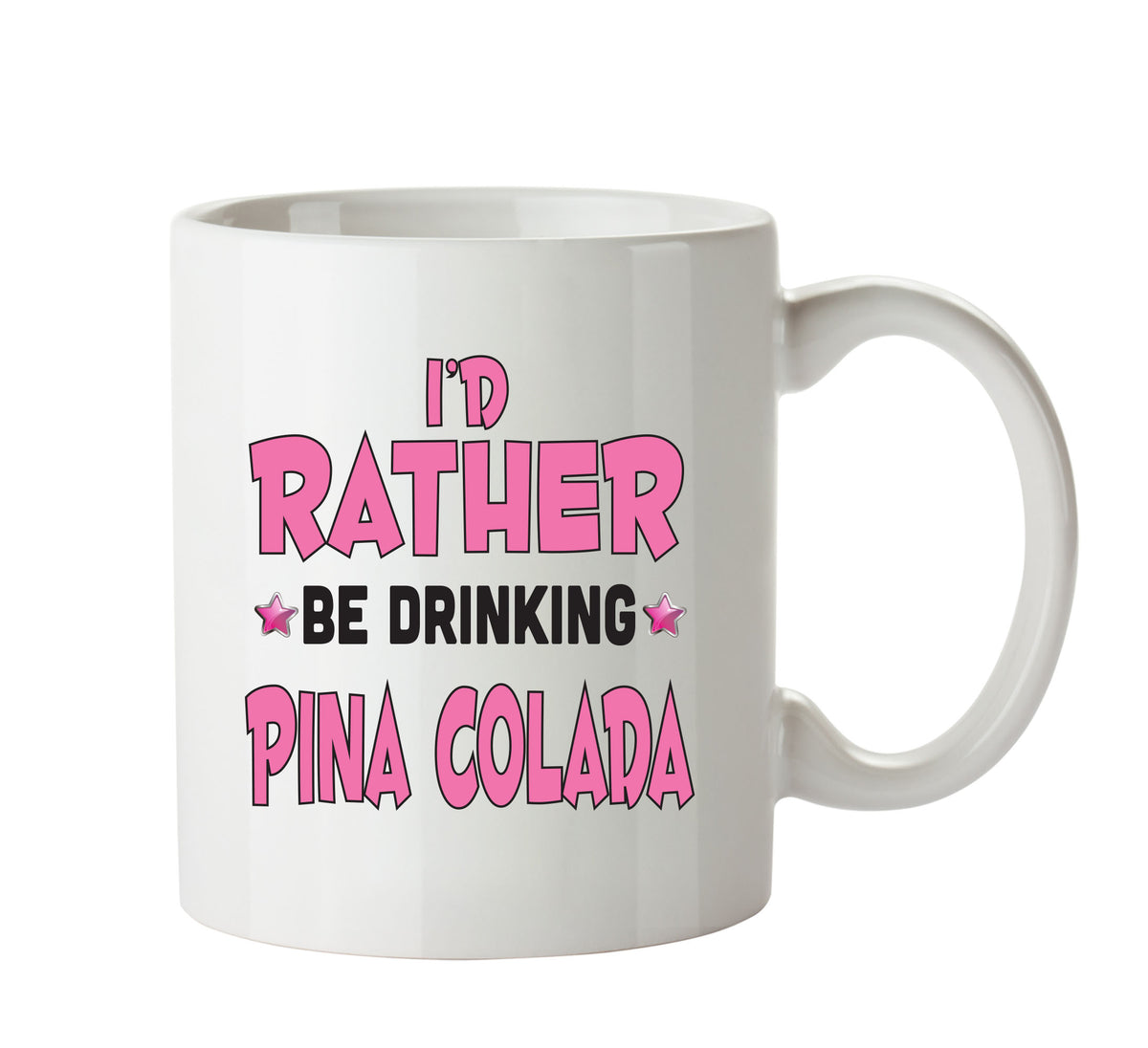 I'd Rather Be DRINKING Pina Colada Personalised ADULT OFFICE MUG – printed mug product image 1