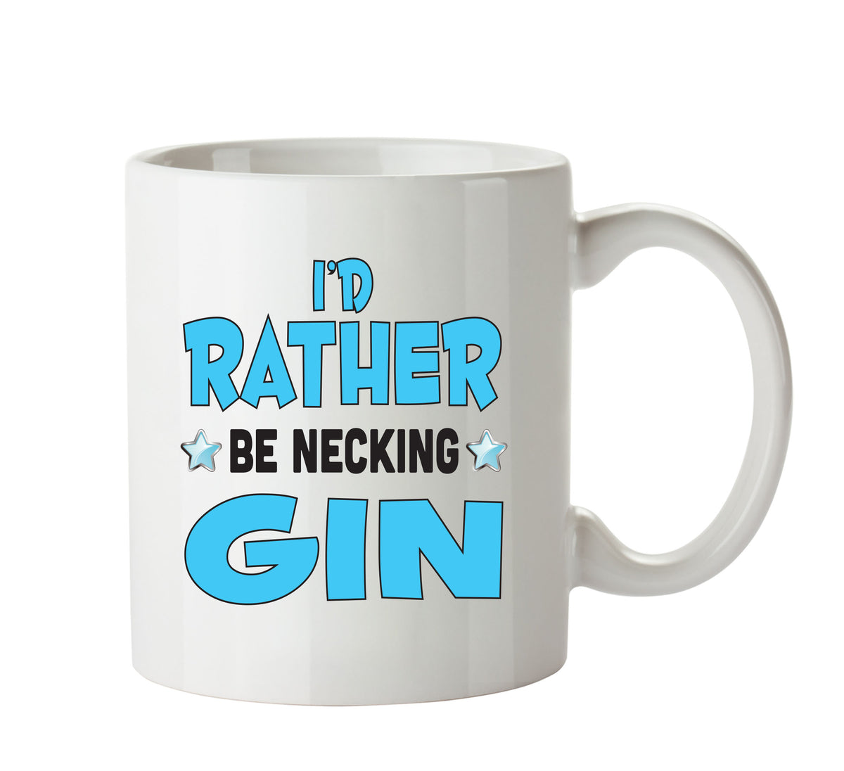 I'd Rather Be DRINKING Gin Personalised ADULT OFFICE MUG – printed mug product image 1