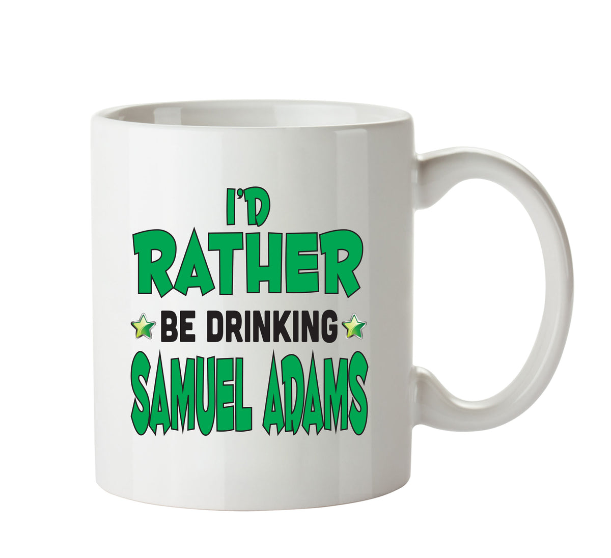 I'd Rather Be DRINKING Samuel Adams Personalised ADULT OFFICE MUG – printed mug product image 1