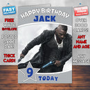 Idris Elba In The Dark Tower Theme Style Personalised Kids Inspired Movie Birthday Card (SA)