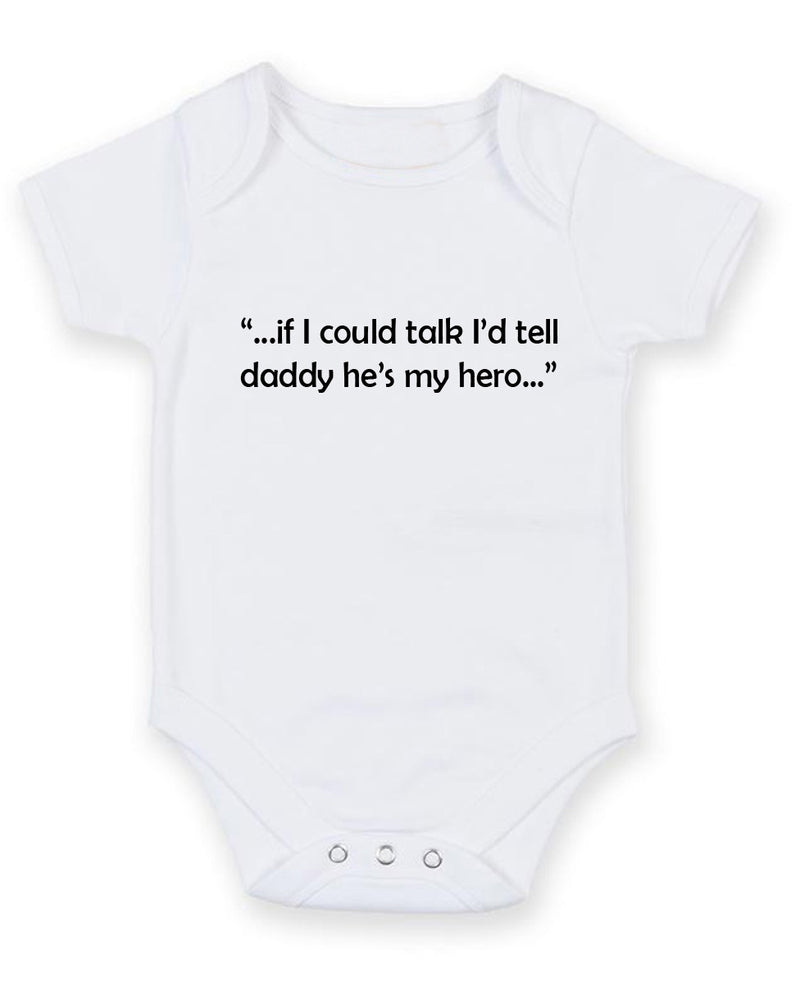 If I Could Talk Personalised Baby Boy Girl Unisex Short Sleeve Bodysuit