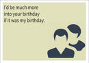If It Was My Birthday INSPIRED Adult Personalised Birthday Card Birthday Card
