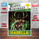 Personalised Illidan Stormrage Inspired Style Game Kids Inspired Birthday Card (SA)