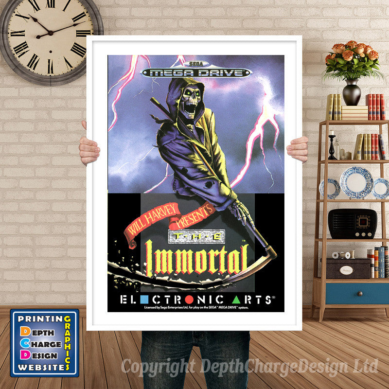 Immortal Eu - Sega Megadrive Inspired Retro Gaming Poster A4 A3 A2 Or A1