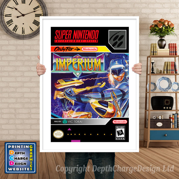Imperium Super Nintendo Game Inspired Theme Retro Gaming Poster
