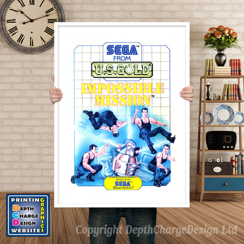 Impossible Mission Inspired Retro Gaming Poster A4 A3 A2 Or A1 – Impossible Mission Inspired Retro Gaming Poster