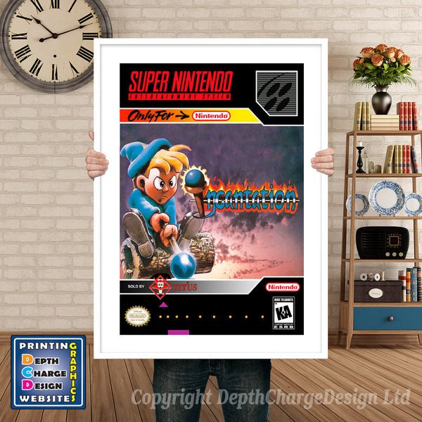 Incantation Super Nintendo Game Inspired Theme Retro Gaming Poster