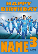 India Cricket Team 2 THEME INSPIRED Style PERSONALISED Kids Adult FUNNY Birthday Card