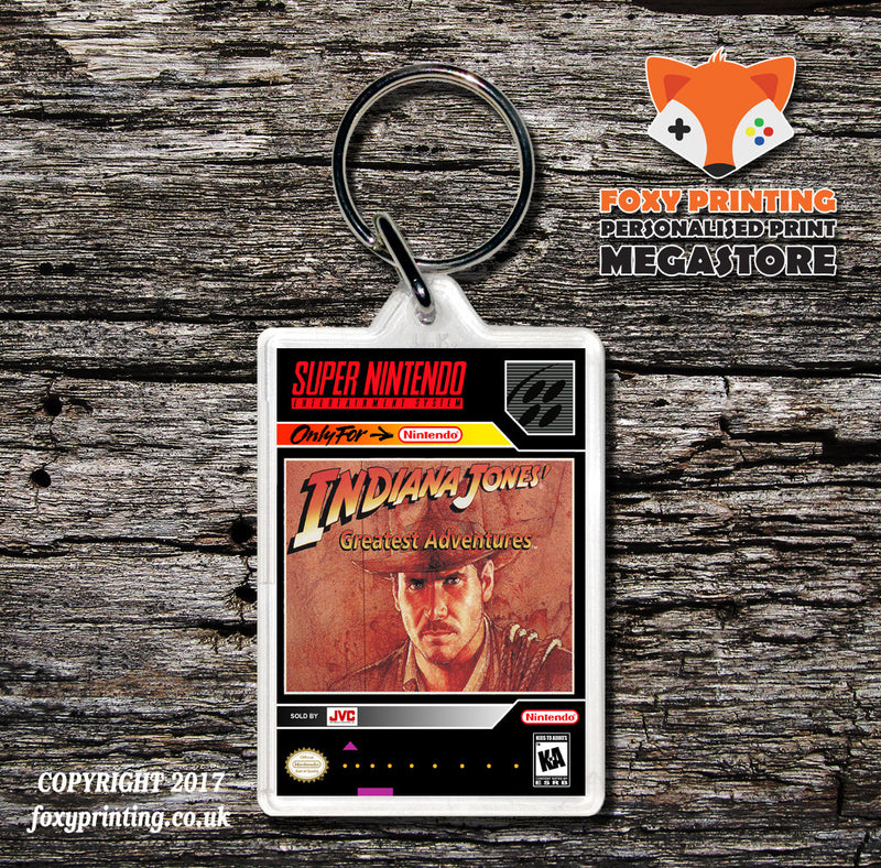 Indiana Jones Game Inspired Retro Gaming Keyring