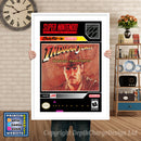 Indiana Jones Super Nintendo GAME INSPIRED THEME Retro Gaming Poster A4 A3 A2 Or A1