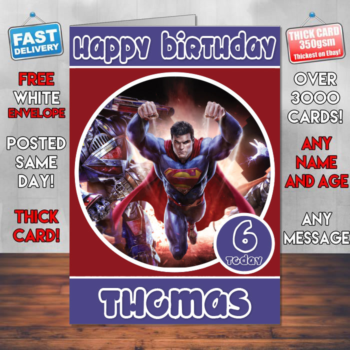 Infinite Crisis Inspired Style Game Kids Inspired Birthday Card (SA)