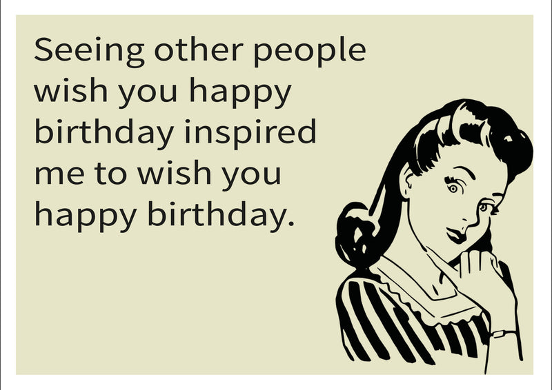 Inspired Happy Birthday INSPIRED Adult Personalised Birthday Card Birthday Card