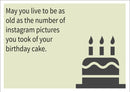 Instagram Cake INSPIRED Adult Personalised Birthday Card Birthday Card