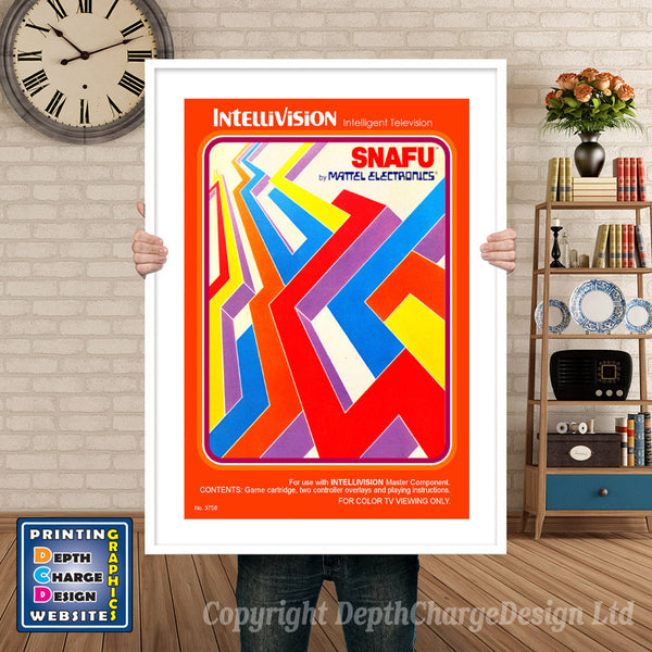 Intellivison Space Armada Inspired Retro Gaming Poster