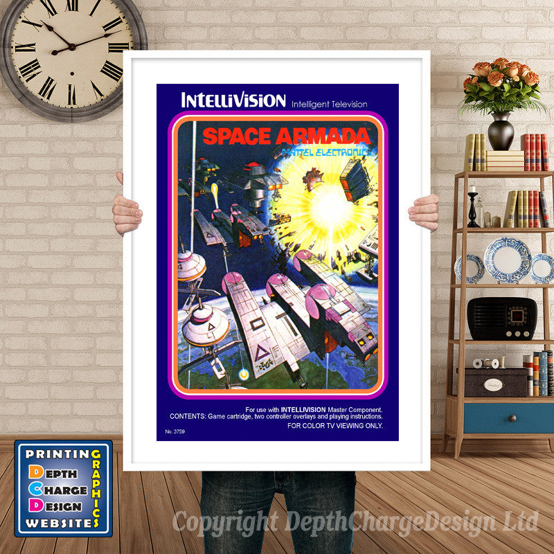 Intellivison Space Battle Inspired Retro Gaming Poster A4 A3 A2 Or A1