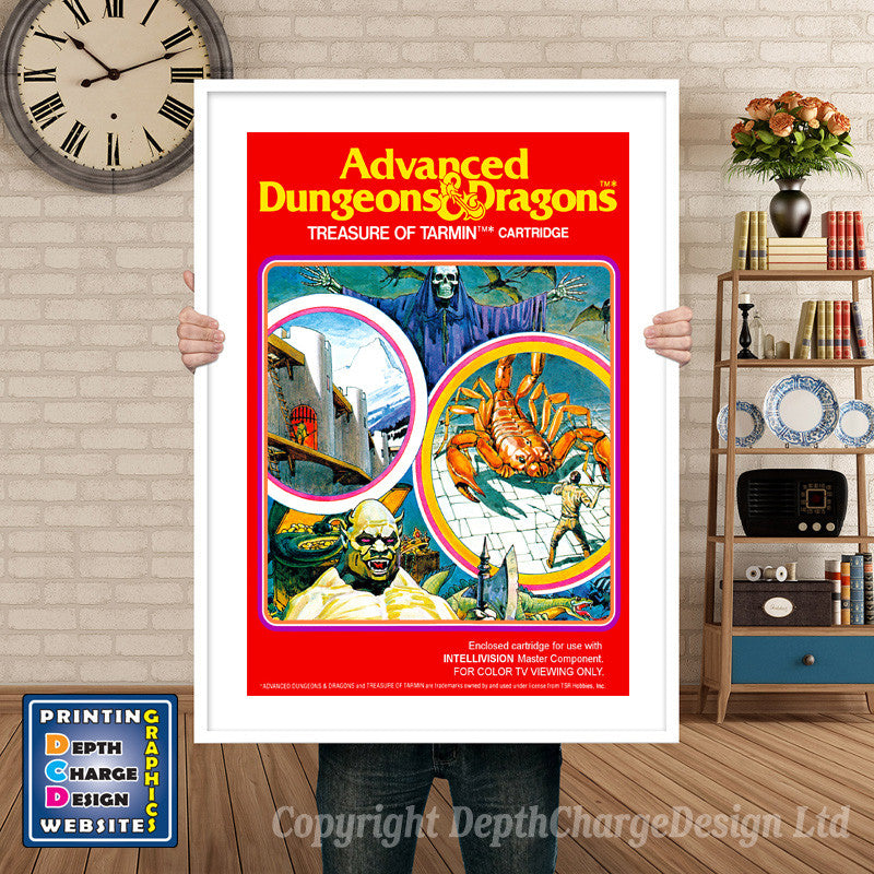 Intellivison Advanced Dungeons And Dragons Inspired Retro Gaming Poster A4 A3 A2 Or A1