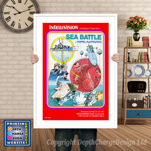 Intellivison Sharkshark Inspired Retro Gaming Poster