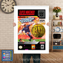 International Super Star Soccer Deluxe Super Nintendo GAME INSPIRED THEME Retro Gaming Poster A4 A3 A2 Or A1
