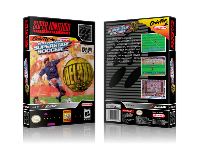 International Super Star Soccer Deluxe Replacement Nintendo SNES Game Case Or Cover
