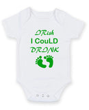 Irish I Could Drink Personalised Baby Boy Girl Unisex Short Sleeve Bodysuit