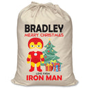 PERSONALISED Cartoon Inspired Super Hero Machine man - XL Children's Christmas Santa Sack CUSTOMISE Present