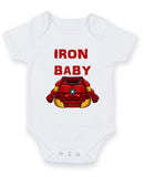 Iron Baby Personalised Baby Boy Girl Unisex Short Sleeve Bodysuit
