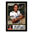 Isaiah Oliver 1 Limited Edition Football Signed Print - American Footballer